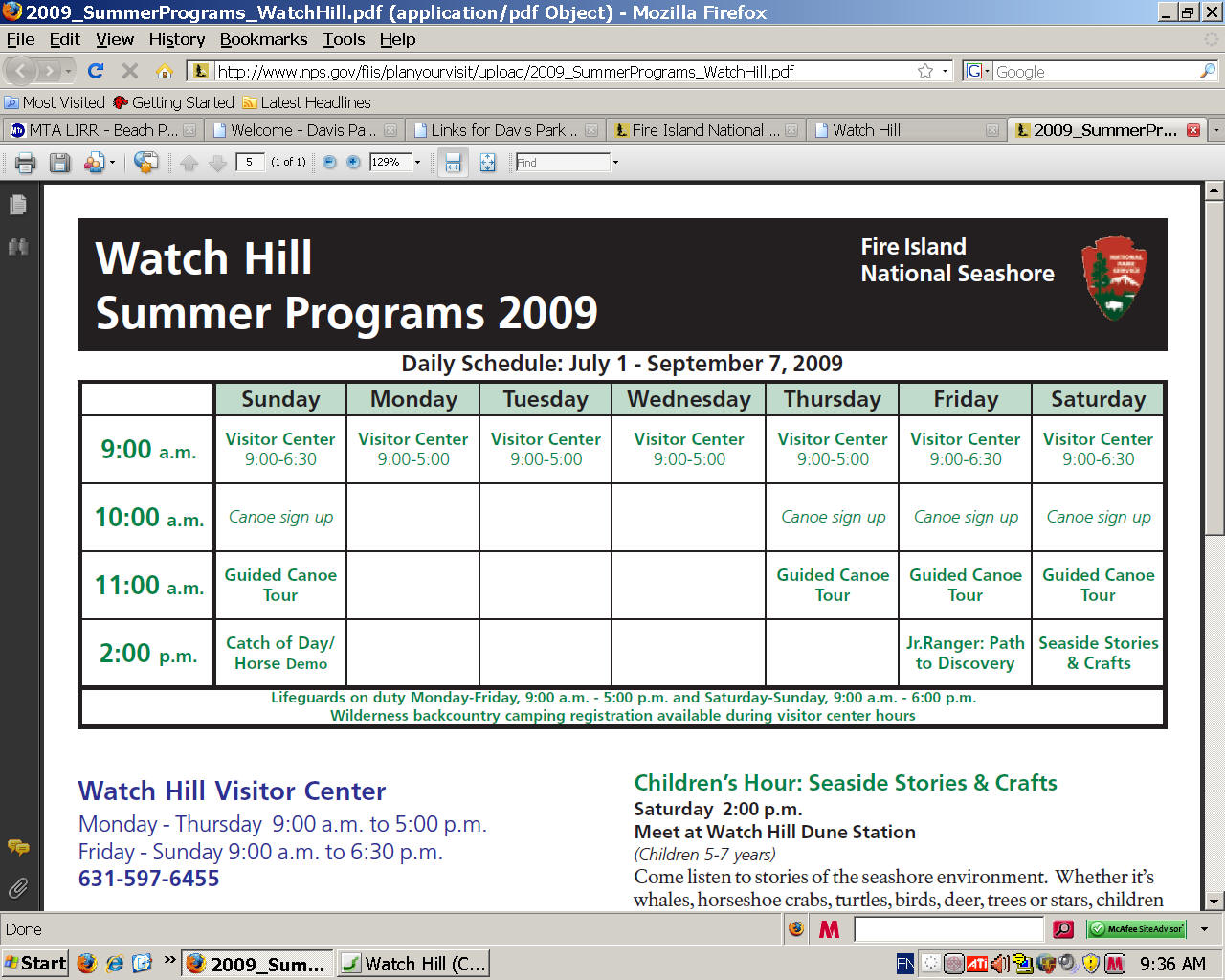 summer program 2009